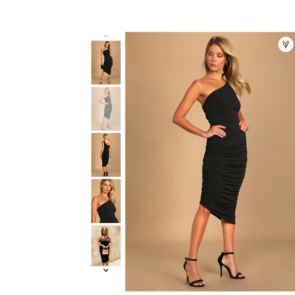 Lulu's Black Bodycon Midi - Picture 2 of 3